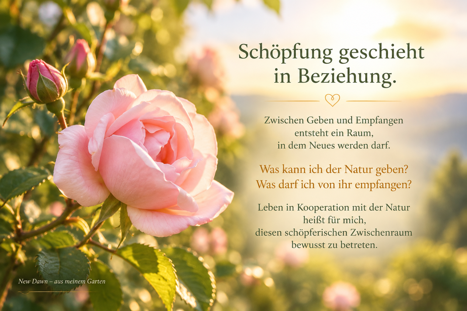 New Dawn – Schöpfung geschieht in Beziehung